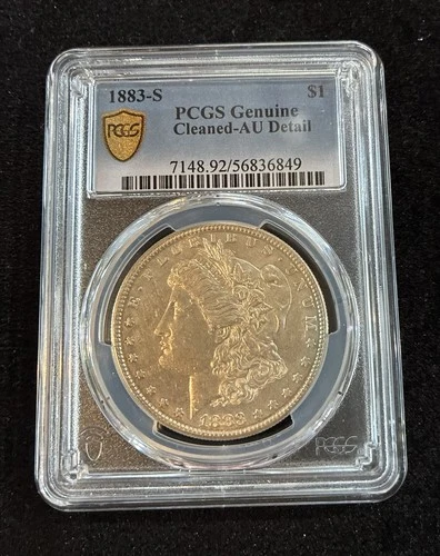 1883 S Morgan Silver Dollar $1 PCGS AU Details