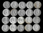 Franklin Half Dollar Roll (20 Coins)  90% Silver (1950-63) Lot A07