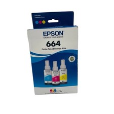 Epson 3-Pk EcoTank 664 Color Ink Bottles T664520 Exp 2020 NOS B7