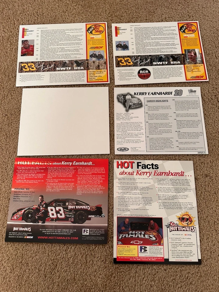 Lote de todas las postales originales firmadas por Kerry Earnhardt NASCAR Foto 2 de 2