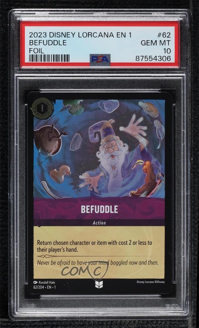 2023 Disney Lorcana - The First Chapter 1 Foil Befuddle #62 PSA 10 GEM MT