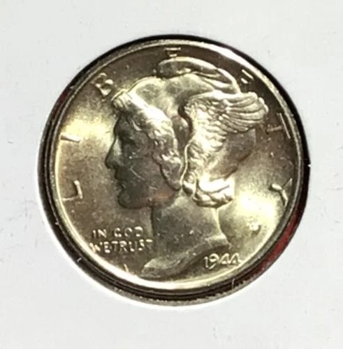 1944S US Mercury SILVER Dime "San Francisco" Mint! Choice Uncirculated Details!