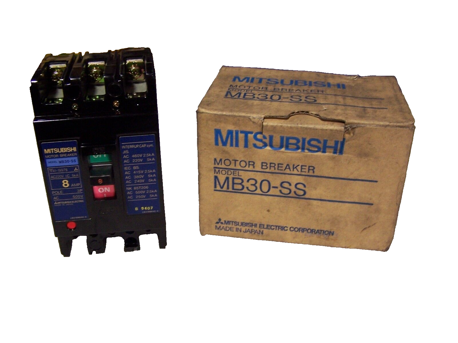 MITSUBISHI 8 AMP CIRCUIT BREAKER 500 VAC 3 POLE MB30-SS | eBay