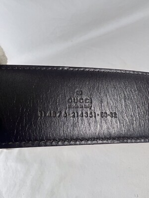 GUCCI 114876 Interlock Metallic Bronze Guccissima GG Pattern Belt