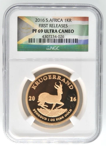 2016 South Africa Krugerrand 1 Oz Gold Coin NGC PF69 Ultra Cameo First Releases