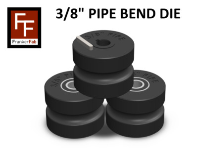 TR60 Tube Roller Dies, 3/8'' Round Pipe (0.675'' OD) for TR-60 Bender, Full Set