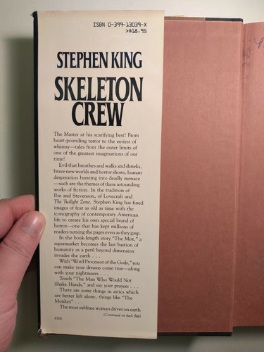 LIKE NEW! Stephen King Skeleton Crew TRUE 1st Edition $18.95 PUTNAM (NEAR FINE+) - Picture 3 of 11