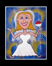 BAREFOOT BRIDE limited EDITION print RT VEGAS signed original outsider wedding