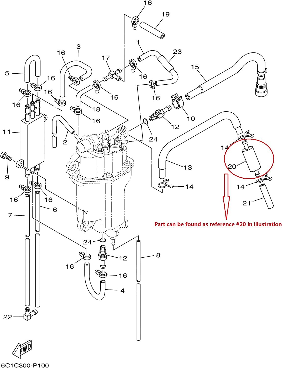 Fuel Filter Strainer Yamaha F30 F40 F50 F60 T50 T60 F70 F75 F90 Outboard 2 Pcs eBay