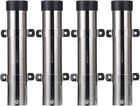 Amarine Made 4 PCS Stainless Steel Side Mount Boat Fishing Rod Holder w/ Bracket