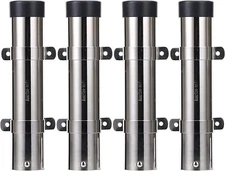 Amarine Made 4 PCS Stainless Steel Side Mount Boat Fishing Rod Holder w/ Bracket