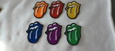 6 Rolling Stones Mini Tongue Logo 1.5 x 1.25 Inch Iron On Patches