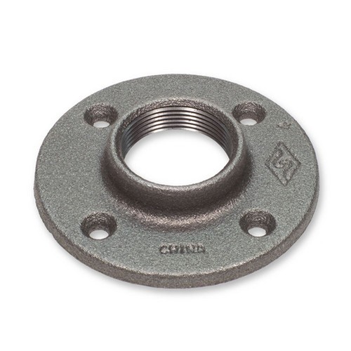 2" BLACK MALLEABLE IRON FLOOR FLANGE fitting pipe npt
