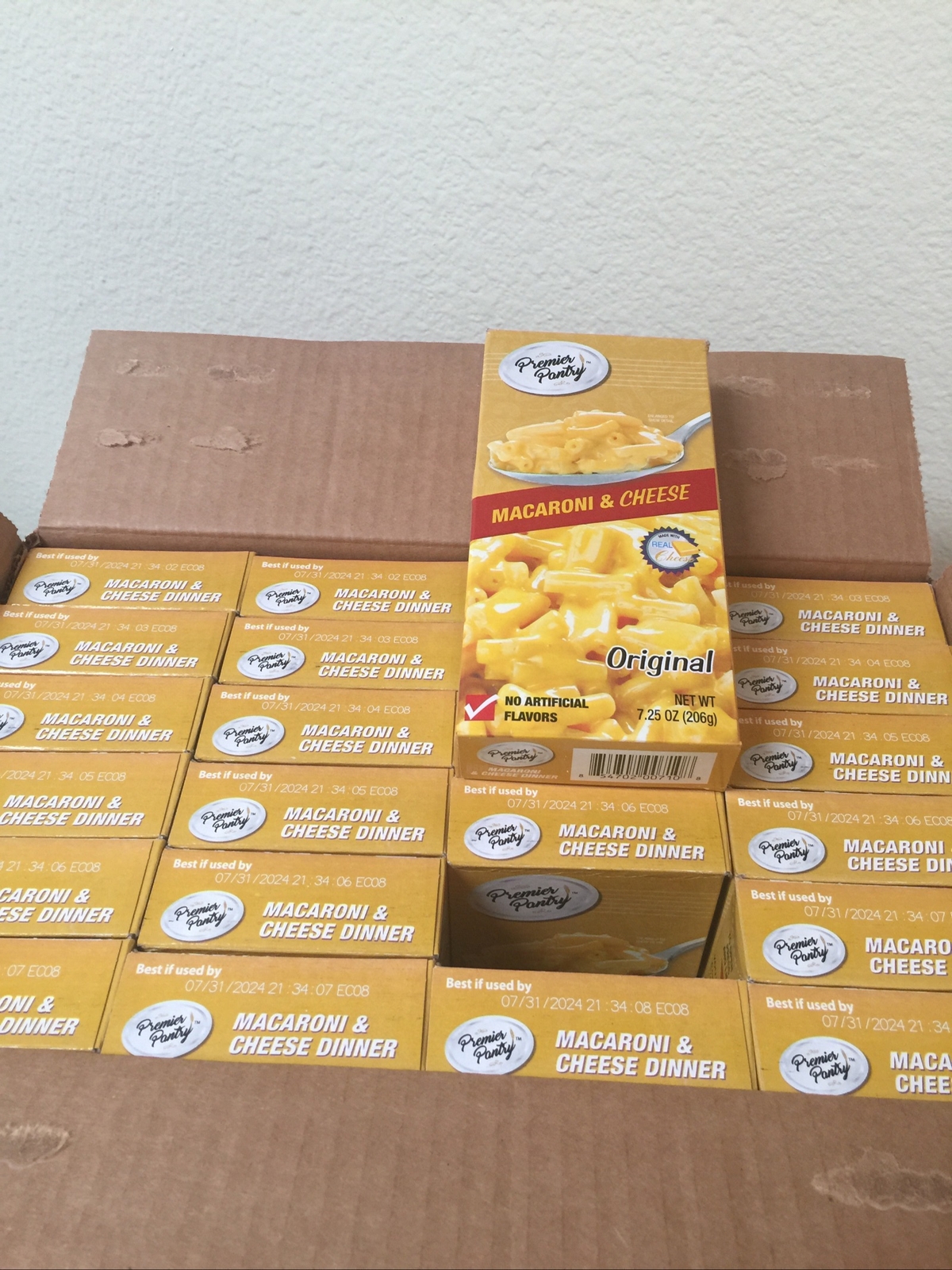 LOT of 24Premier Pantry Macaroni & Cheese Dinner, 7.25oz each (BEST BY