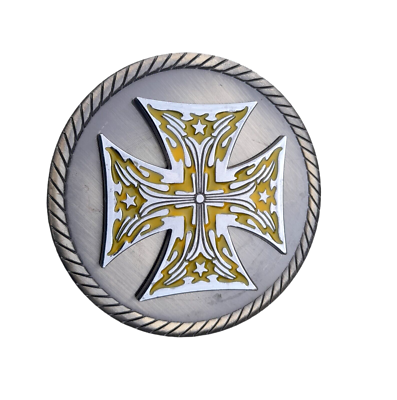 Iron Cross Belt Buckle Men's Rotatable Metal Buckle New MB