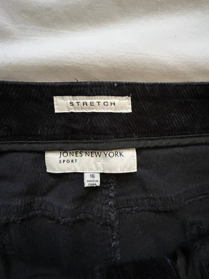 Jones New York Sport elástico talla 16 entrepierna 31,5” negro cintura para mujer 38” Foto 2 de 4