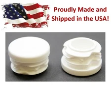 White 1" Round Tubing Plastic Hole Plug End Cap, 1 Inch OD Tube Pipe Cover