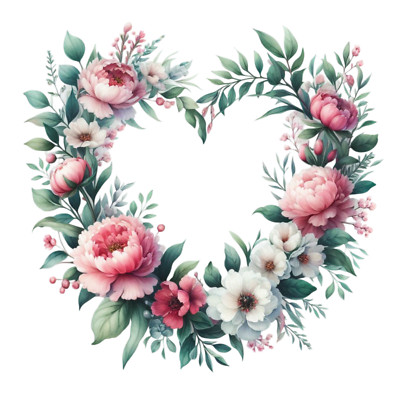 Transparent 18X18cm Spring Flower Heart Car Sticker 