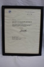 Vice President Hubert H. Humphrey Signed and Framed Typed Letter July 11, 1967