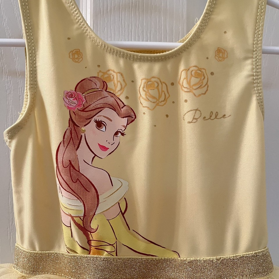 Disney Princess Yellow Belle Ruffle Tulle Dress Beauty and the Beast