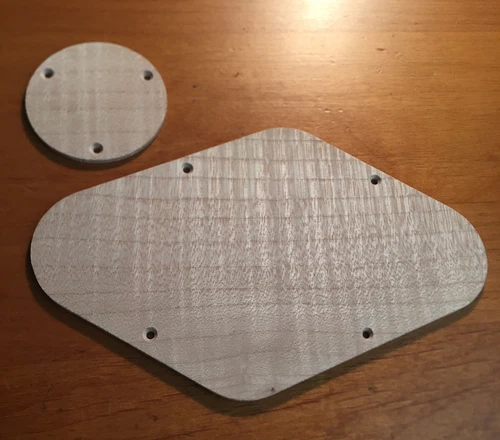 Guilford 3A Flame Maple Back Plate Set - fits PRS 594 USA Model