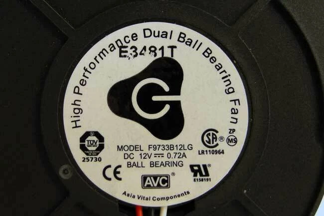 AVC F9733B12LG 12V 0.72A High Performance Turbo Blower Fan 9733 - Image 2 of 3