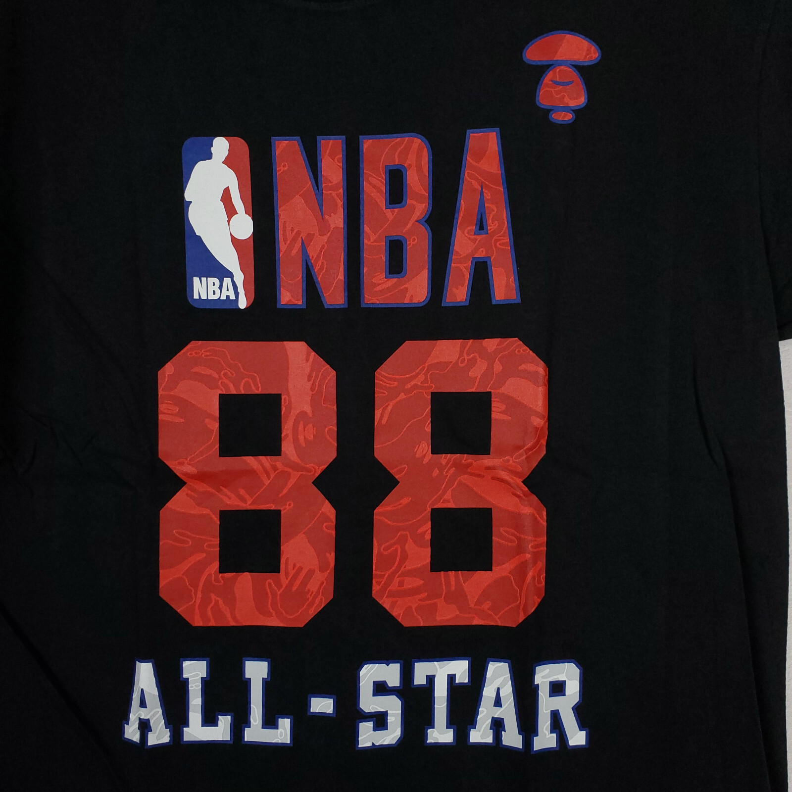 AAPE BAPE NBA All-Star Mitchell & Ness Large Shirt #88 Red Blue Stars Black NWT thumbnail 3