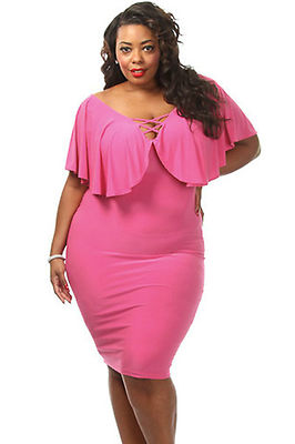Nude Schnürkleid Tailliert Übergrößen Curvy Formosa Plus Size Dress XXXL
