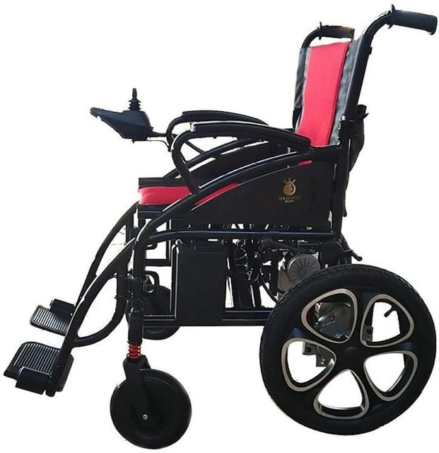 Zinger Chair used red Lightweight Folding Travel Electric wheelchair (ZR10.1) eBay