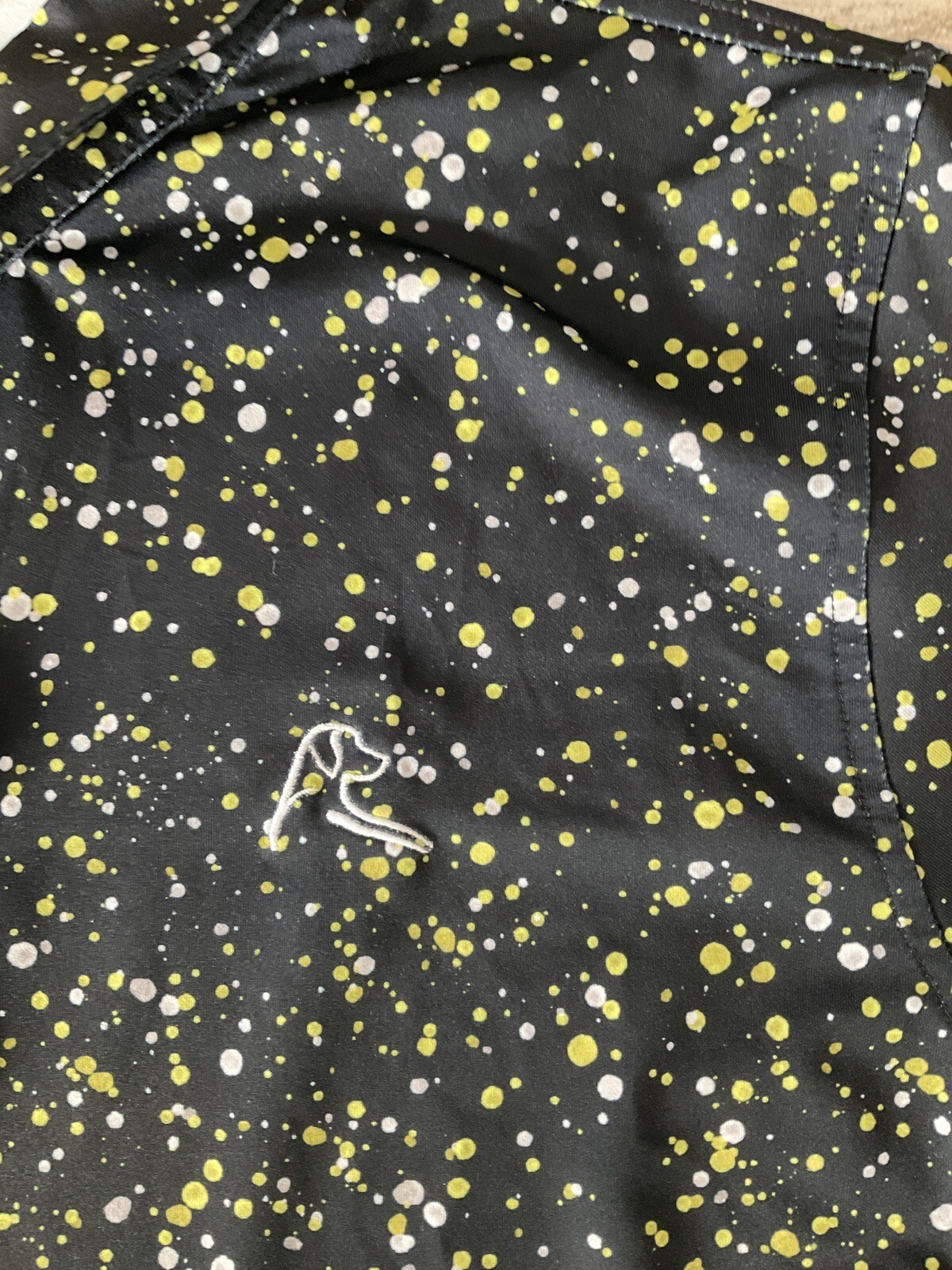 Rhoback Women’s XL Polo Shirt Polka Dot Golf The Drive Change Splatter