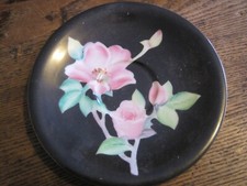 VTG HANDPAINTED LAMORE CHINA G.Z.I. USA MADE IN JAPAN FLORAL SAUCER