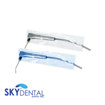 500/Box 2.5 x 10 '' Clear or Blue '' Syringe Sleeves Covers W/ Pre-Cut Opening