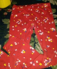 Guc girls XL 14 16 orange red flower floral tween leggings Cat and Jack cute