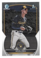 Kevin Ereu 2023 Bowman 1st Chrome Prospects #BCP-229 Milwaukee Brewers