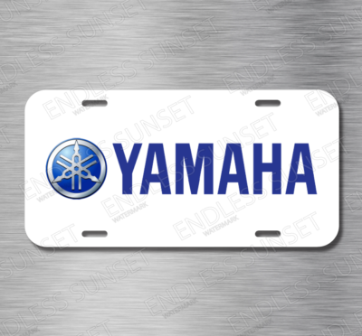 White Yamaha Power sports Motorcycle UTV Off road License Plate