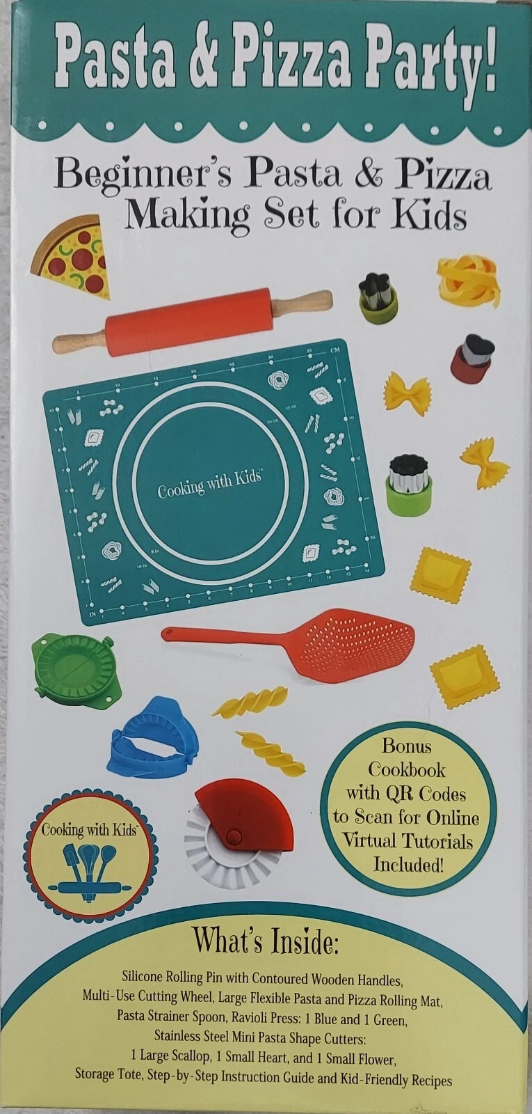 New Cooking With Kids Beginners Pasta & Pizza Making Set