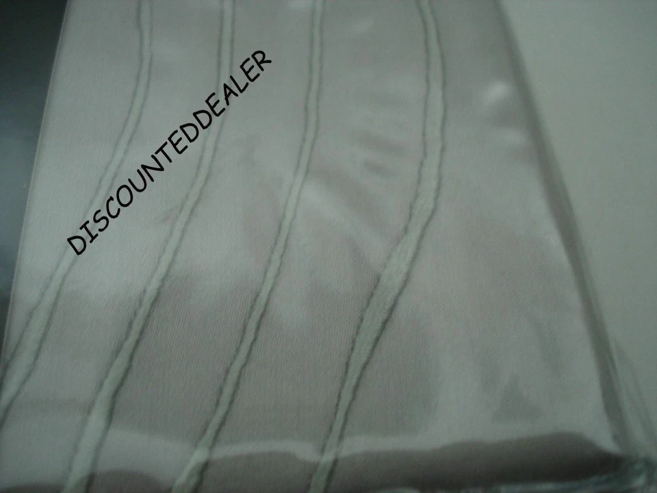 Kelly Wearstler Shoreline QUEEN FLAT SHEET MIST GRAY GREY COTTON NEW  - Image 4 of 4