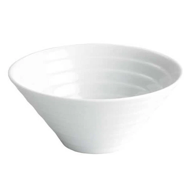 VIEJO VALLE Moonlight Conical Serving Bowl 14cm - Set of 6 - White Porcelain Snack Bowl