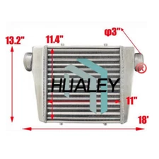 3.0" Universal 18*13.2*3.3" FMIC Front Mount Intercooler Aluminum Tube&Fin Turbo