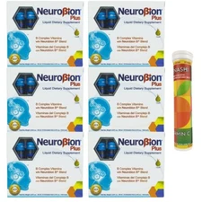 🚨 6 PACK NEUROBION PLUS B COMPLEX + Blend Liquid Dietary Supplement + Vitamin C