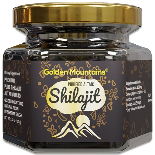 Golden Mountains résine Shilajit premium pure authentique Sibérie Altaï 100 g - Photo 1 sur 7