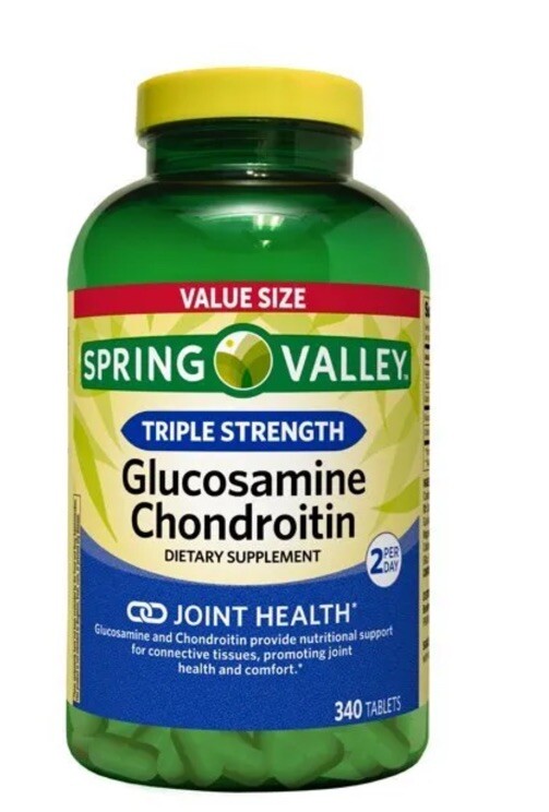 Spring Valley Triple Strength Glucosamine Chondroitin Joint Health 340