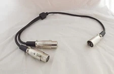1x Premium XLR Male Plug To 2 XLR Female Jack Mic Audio Cable Adapter 1.5Ft 0.5M