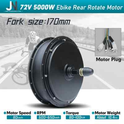 72V 5000W Kit de moteur de moyeu de vélo électrique tout