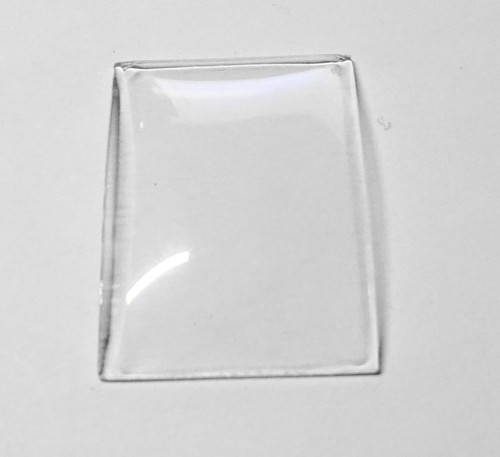 Verre De Montre Rectangle 29x21 Mm - Robur Acrylique - Cintré 2 Côtés - Neuf Sans étiquette