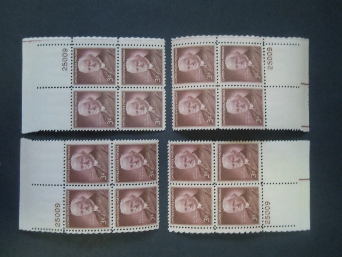 1062 3c George Eastman Plate Block #25009 Matched Set MNH OG F/VF