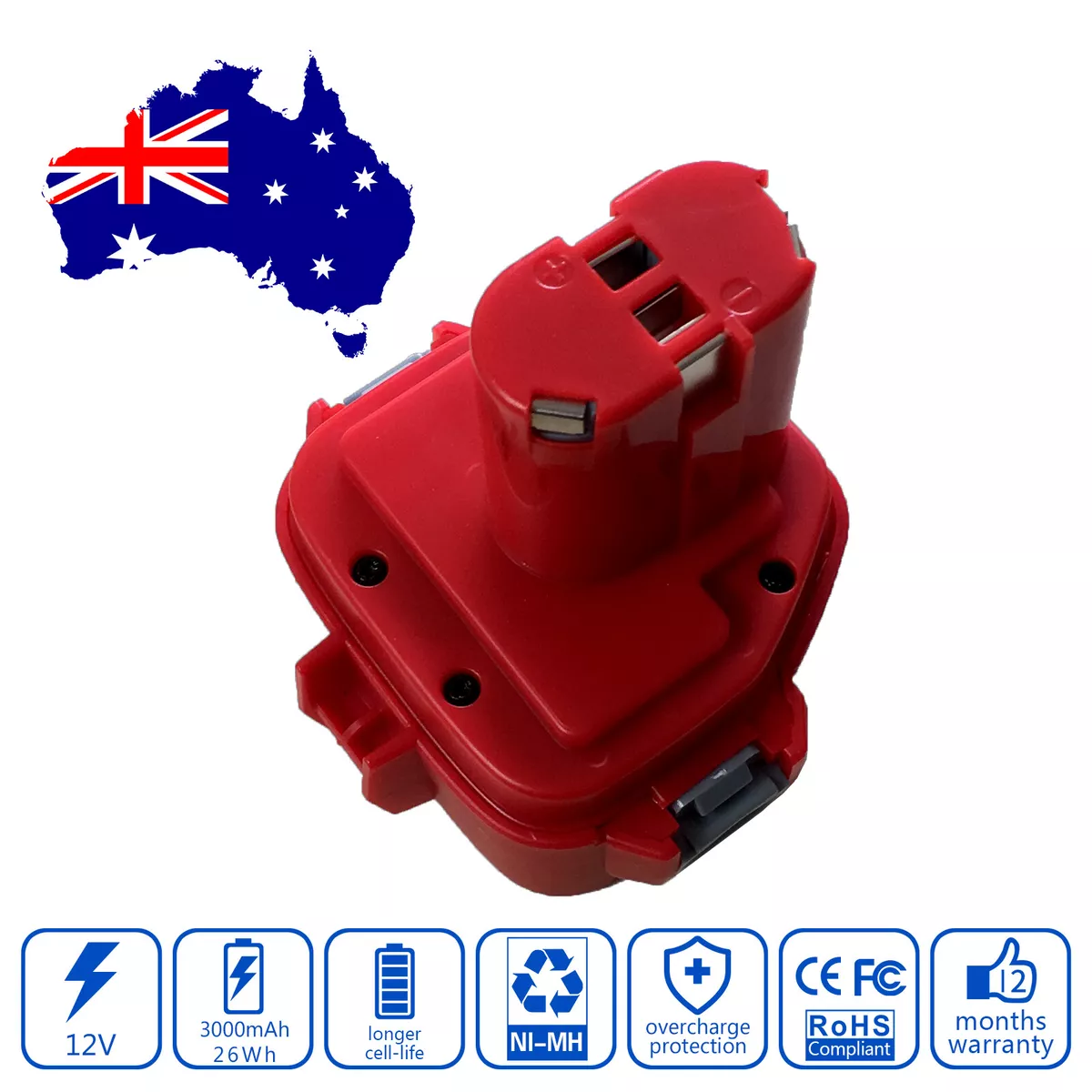 12V 3000mAh Tool Battery Cordless Drill for Makita UC120DRA VR250D