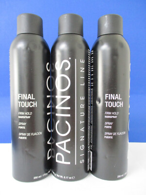 Pacinos Final Touch Firm Hold Hairspray 6.17 oz each (dented) Lot of 3