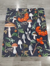 NEW Mushroom Botanics Super Soft Throw Blanket Fungi Berry Botanist Forage Fun