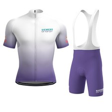 Radfahren Jersey Gradient lila Siemens Energy Bike Fahrrad Trikot Shorts Sets